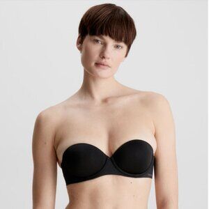 NWT Calvin Klein Strapless Push-Up Bra Black 32D